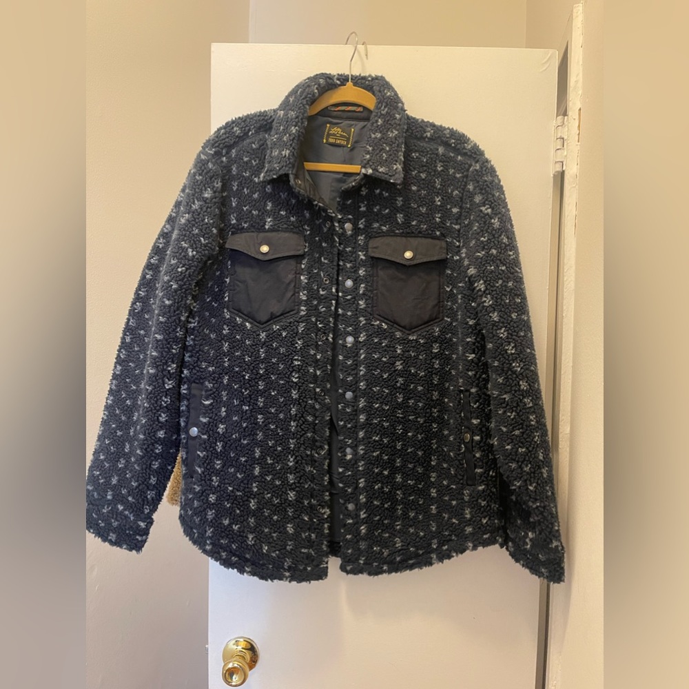 L.L.BEAN X TODD SNYDER HI-PILE SHERPA SNAP-FRONT SHIRT JACKET